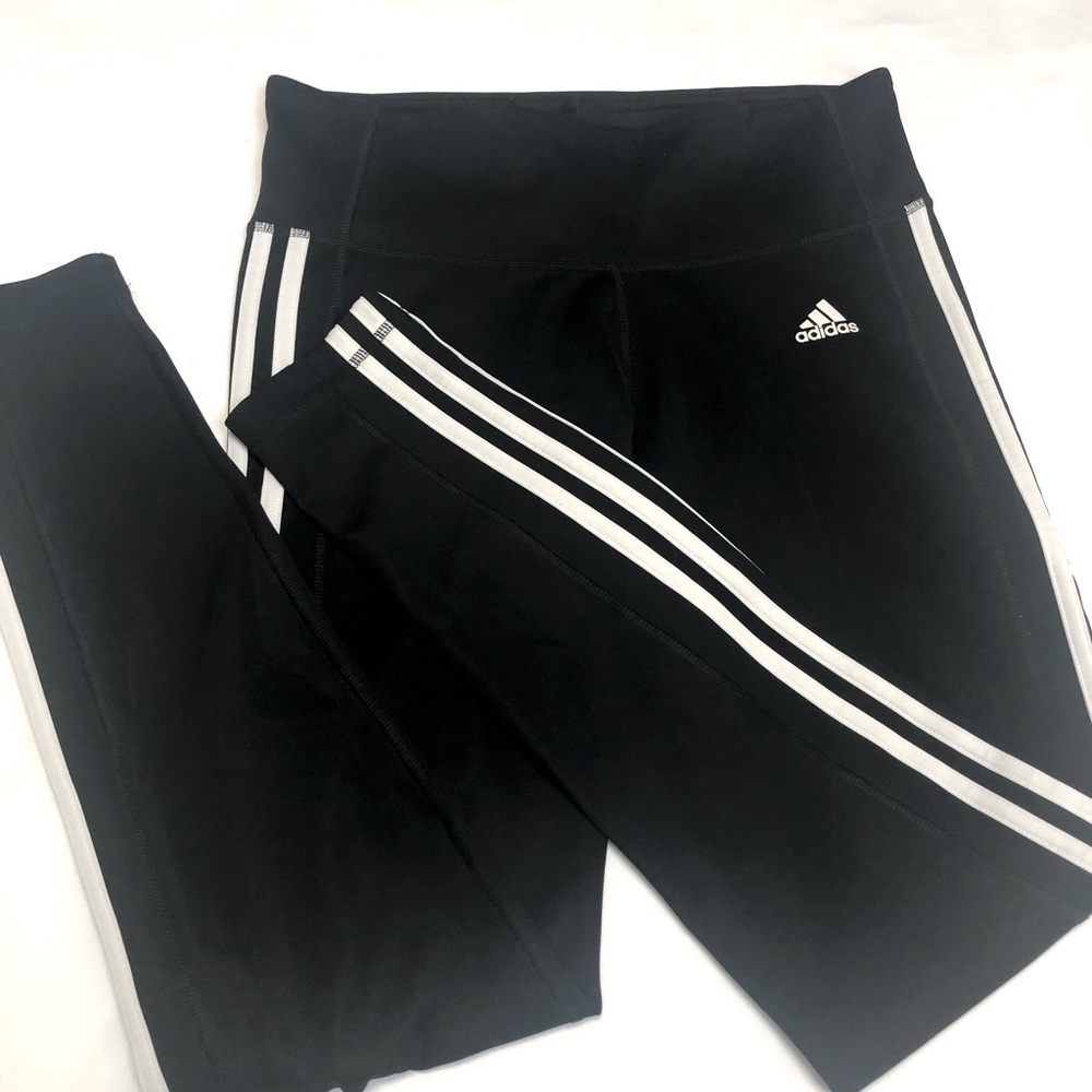 ADIDAS BLACK  LEGGINGS 3 STRIPES